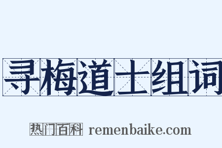 寻梅道士组词是什么意思的图片